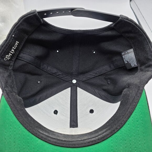 Brixton Wheeler Snapback Mens Black Hat Cap Casual Outdoors Party Going Out - Picture 8 of 10